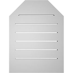 Ekena Millwork - GVPOT03 - TrueCraft Octagonal Top Surface Mount PVC Gable Vent Brickmould Sill Frame