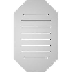 Ekena Millwork - GVPOV01 - Vertical Elongated Octagon Surface Mount PVC Gable Vent Standard Frame