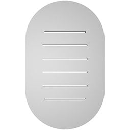 Ekena Millwork - GVPVR01 - TrueCraft Vertical Round Ended Surface Mount PVC Gable Vent Standard Frame