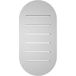 Ekena Millwork - GVPVR02 - TrueCraft Vertical Round Ended Surface Mount PVC Gable Vent Brickmould Frame