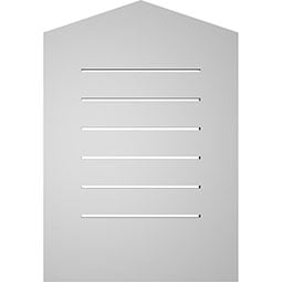 Ekena Millwork - GVPPE01 - TrueCraft Peaked Top Surface Mount PVC Gable Vent Standard Frame