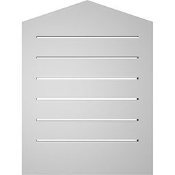 Ekena Millwork - GVPPE02 - Peaked Top Surface Mount PVC Gable Vent Brickmould Frame