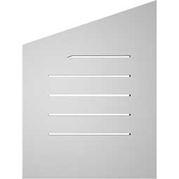 Ekena Millwork - GVPPR01 - TrueCraft Half Peaked Top Right Surface Mount PVC Gable Vent Standard Frame