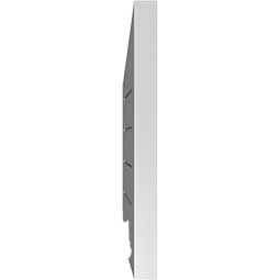 Ekena Millwork - GVPPR02 - TrueCraft Half Peaked Top Right Surface Mount PVC Gable Vent Brickmould Frame