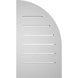 Ekena Millwork - GVPQL02 - TrueCraft Quarter Round Top Left Surface Mount PVC Gable Vent Brickmould Frame