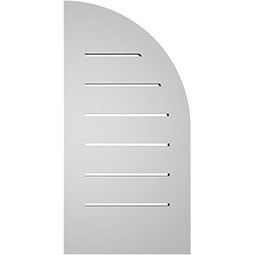 Ekena Millwork - GVPQL03 - TrueCraft Quarter Round Top Left Surface Mount PVC Gable Vent Brickmould Sill Frame