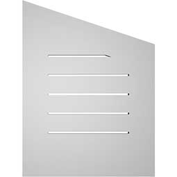 Ekena Millwork - GVPPL01 - TrueCraft Half Peaked Top Left Surface Mount PVC Gable Vent Standard Frame