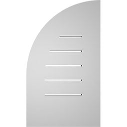 Ekena Millwork - GVPQR01 - TrueCraft Quarter Round Top Right Surface Mount PVC Gable Vent Standard Frame