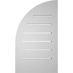 Ekena Millwork - GVPQR03 - TrueCraft Quarter Round Top Right Surface Mount PVC Gable Vent Brickmould Sill Frame