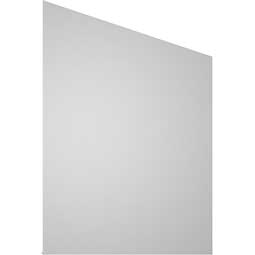 Ekena Millwork - GVPPL02 - TrueCraft Half Peaked Top Left Surface Mount PVC Gable Vent Brickmould Frame