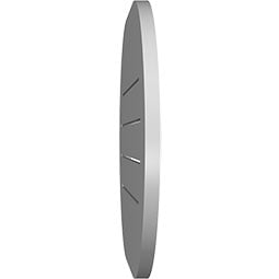 Ekena Millwork - GVPRE01 - TrueCraft Horizontal Round Ended Surface Mount PVC Gable Vent Standard Frame