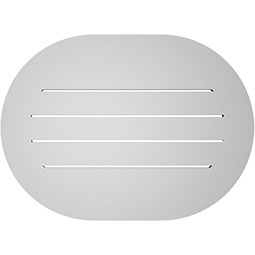 Ekena Millwork - GVPRE01 - TrueCraft Horizontal Round Ended Surface Mount PVC Gable Vent Standard Frame