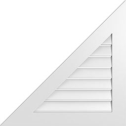 Ekena Millwork - GVPRL01 - TrueCraft Right Triangle Left Side Surface Mount PVC Gable Vent Standard Frame