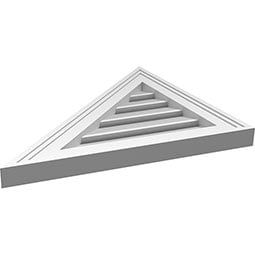 Ekena Millwork - GVPRL02 - TrueCraft Right Triangle Left Side Surface Mount PVC Gable Vent Brickmould Frame