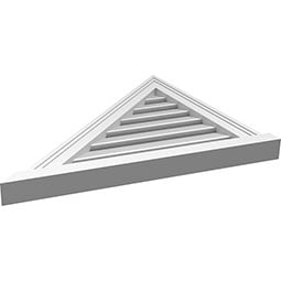 Ekena Millwork - GVPRL03 - TrueCraft Right Triangle Left Side Surface Mount PVC Gable Vent Brickmould Sill Frame