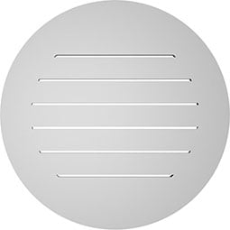 Ekena Millwork - GVPRO01 - TrueCraft Round Surface Mount PVC Gable Vent Standard Frame