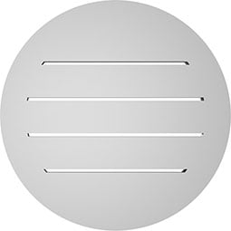 Ekena Millwork - GVPRO02 - TrueCraft Round Surface Mount PVC Gable Vent Brickmould Frame