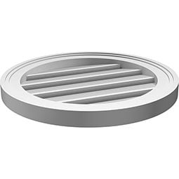 Ekena Millwork - GVPRO02 - TrueCraft Round Surface Mount PVC Gable Vent Brickmould Frame