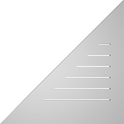 Ekena Millwork - GVPRR01 - TrueCraft Right Triangle Right Side Surface Mount PVC Gable Vent Standard Frame