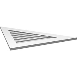 Ekena Millwork - GVPRR01 - TrueCraft Right Triangle Right Side Surface Mount PVC Gable Vent Standard Frame
