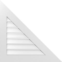 Ekena Millwork - GVPRR01 - TrueCraft Right Triangle Right Side Surface Mount PVC Gable Vent Standard Frame