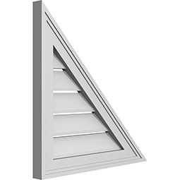 Ekena Millwork - GVPRR02 - TrueCraft Right Triangle Right Side Surface Mount PVC Gable Vent Brickmould Frame
