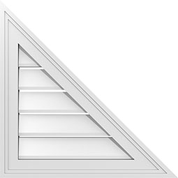 Ekena Millwork - GVPRR02 - TrueCraft Right Triangle Right Side Surface Mount PVC Gable Vent Brickmould Frame