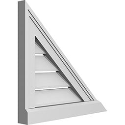 Ekena Millwork - GVPRR03 - TrueCraft Right Triangle Right Side Surface Mount PVC Gable Vent Brickmould Sill Frame