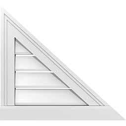 Ekena Millwork - GVPRR03 - TrueCraft Right Triangle Right Side Surface Mount PVC Gable Vent Brickmould Sill Frame