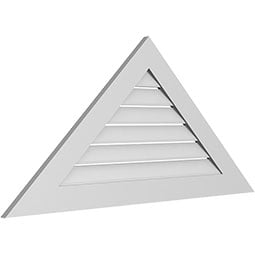 Ekena Millwork - GVPTR01 - TrueCraft Triangle Surface Mount PVC Gable Vent Standard Frame
