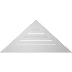 Ekena Millwork - GVPTR01 - TrueCraft Triangle Surface Mount PVC Gable Vent Standard Frame