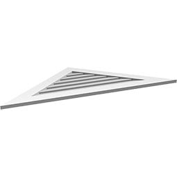 Ekena Millwork - GVPTR01 - TrueCraft Triangle Surface Mount PVC Gable Vent Standard Frame