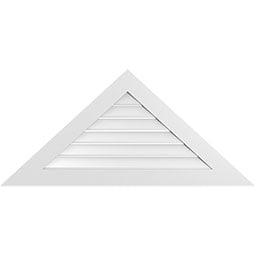 Ekena Millwork - GVPTR01 - TrueCraft Triangle Surface Mount PVC Gable Vent Standard Frame