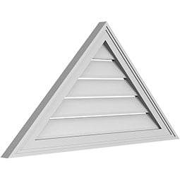 Ekena Millwork - GVPTR02 - TrueCraft Triangle Surface Mount PVC Gable Vent Brickmould Frame