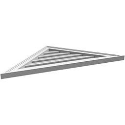 Ekena Millwork - GVPTR02 - TrueCraft Triangle Surface Mount PVC Gable Vent Brickmould Frame
