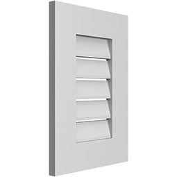 Ekena Millwork - GVPVE01 - TrueCraft Vertical Surface Mount PVC Gable Vent Standard Frame