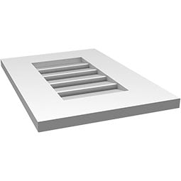 Ekena Millwork - GVPVE01 - TrueCraft Vertical Surface Mount PVC Gable Vent Standard Frame