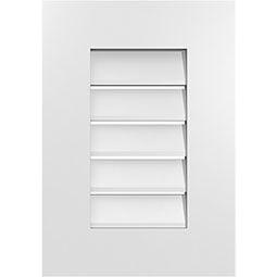 Ekena Millwork - GVPVE01 - TrueCraft Vertical Surface Mount PVC Gable Vent Standard Frame