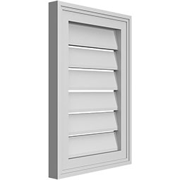 Ekena Millwork - GVPVE02 - TrueCraft Vertical Surface Mount PVC Gable Vent Brickmould Frame