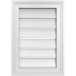 Ekena Millwork - GVPVE02 - TrueCraft Vertical Surface Mount PVC Gable Vent Brickmould Frame