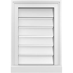 Ekena Millwork - GVPVE03 - TrueCraft Vertical Surface Mount PVC Gable Vent Brickmould Sill Frame