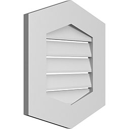 Ekena Millwork - GVPVP01 - TrueCraft Vertical Peaked Surface Mount PVC Gable Vent Standard Frame