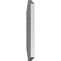 Ekena Millwork - GVPVP01 - TrueCraft Vertical Peaked Surface Mount PVC Gable Vent Standard Frame