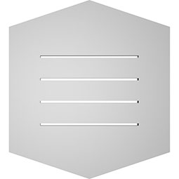 Ekena Millwork - GVPVP01 - TrueCraft Vertical Peaked Surface Mount PVC Gable Vent Standard Frame