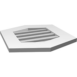 Ekena Millwork - GVPVP01 - TrueCraft Vertical Peaked Surface Mount PVC Gable Vent Standard Frame
