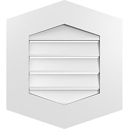 Ekena Millwork - GVPVP01 - TrueCraft Vertical Peaked Surface Mount PVC Gable Vent Standard Frame