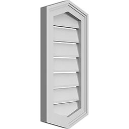 Ekena Millwork - GVPVP02 - TrueCraft Vertical Peaked Surface Mount PVC Gable Vent Brickmould Frame