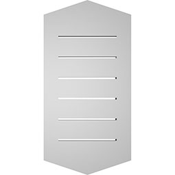 Ekena Millwork - GVPVP02 - TrueCraft Vertical Peaked Surface Mount PVC Gable Vent Brickmould Frame