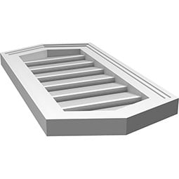 Ekena Millwork - GVPVP02 - TrueCraft Vertical Peaked Surface Mount PVC Gable Vent Brickmould Frame