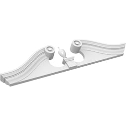 Ekena Millwork - PEDPSRHP00 - Rams Head Architectural Grade PVC Pediment (Urn Ships Unattached in Box)